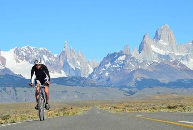 Andando de bicicleta em Ushuaia