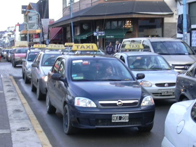 Pedindo um táxi em Ushuaia