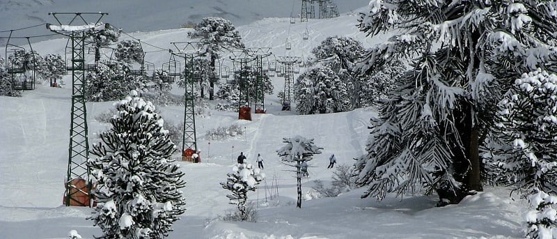 Pista de esqui Caviahue na Argentina