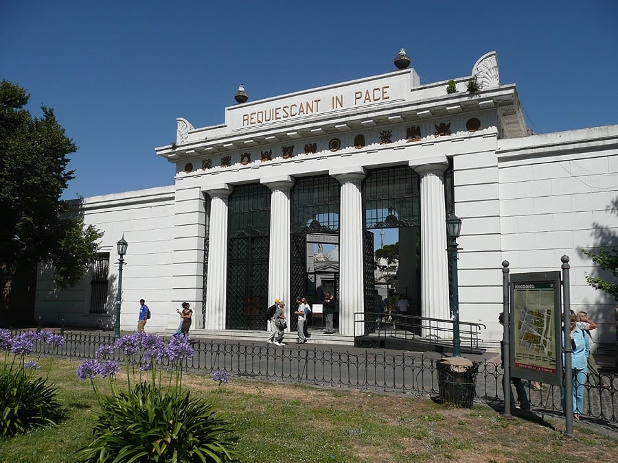 Cemitério da Recoleta em Buenos Aires