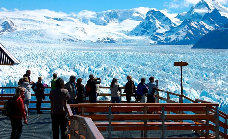 Passarelas do Glaciar Perito Moreno durante o inverno