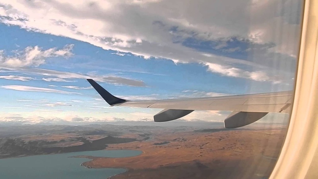 Quanto custa uma passagem aérea para El Calafate: Vista do avião para El Calafate
