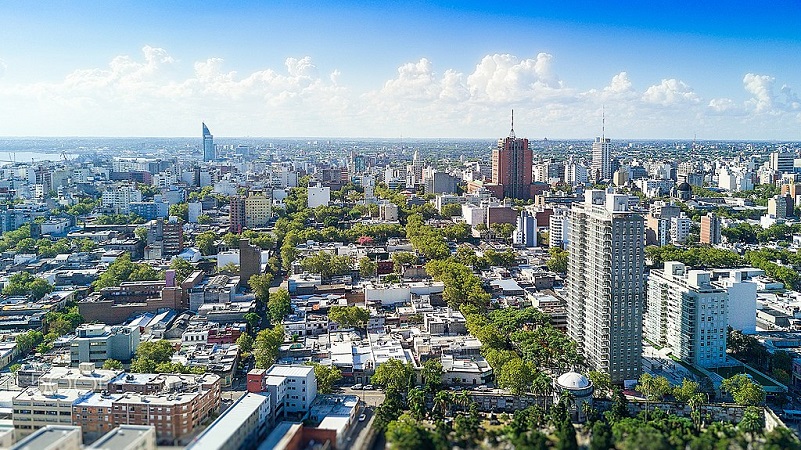 Vista panorâmica de Montevidéu